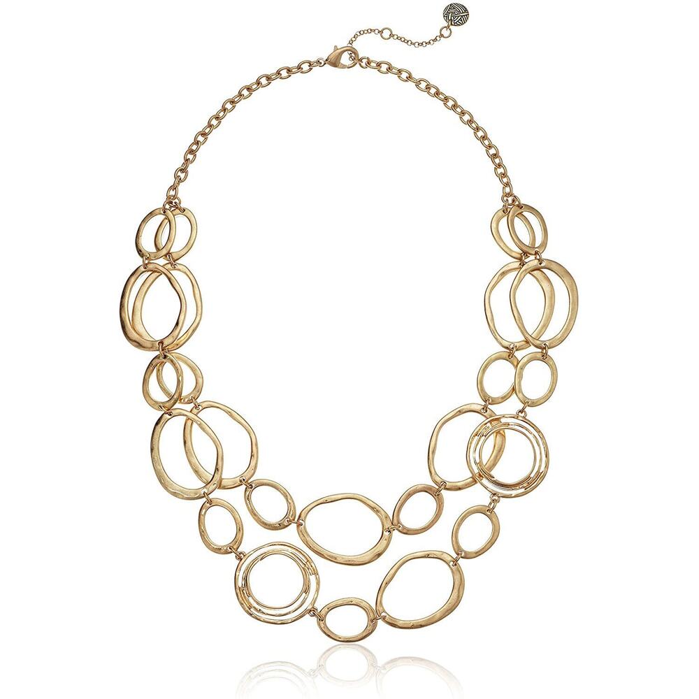 New Women's Link Double Layer Gold Necklace by The Sak with $59 Tags #SAK107